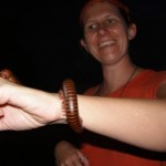 My lovely new millipede bracelet at Khao Yai National Park