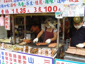 Sausage from a food stall