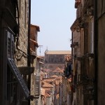 In the streets of the old city of Dubrovnik